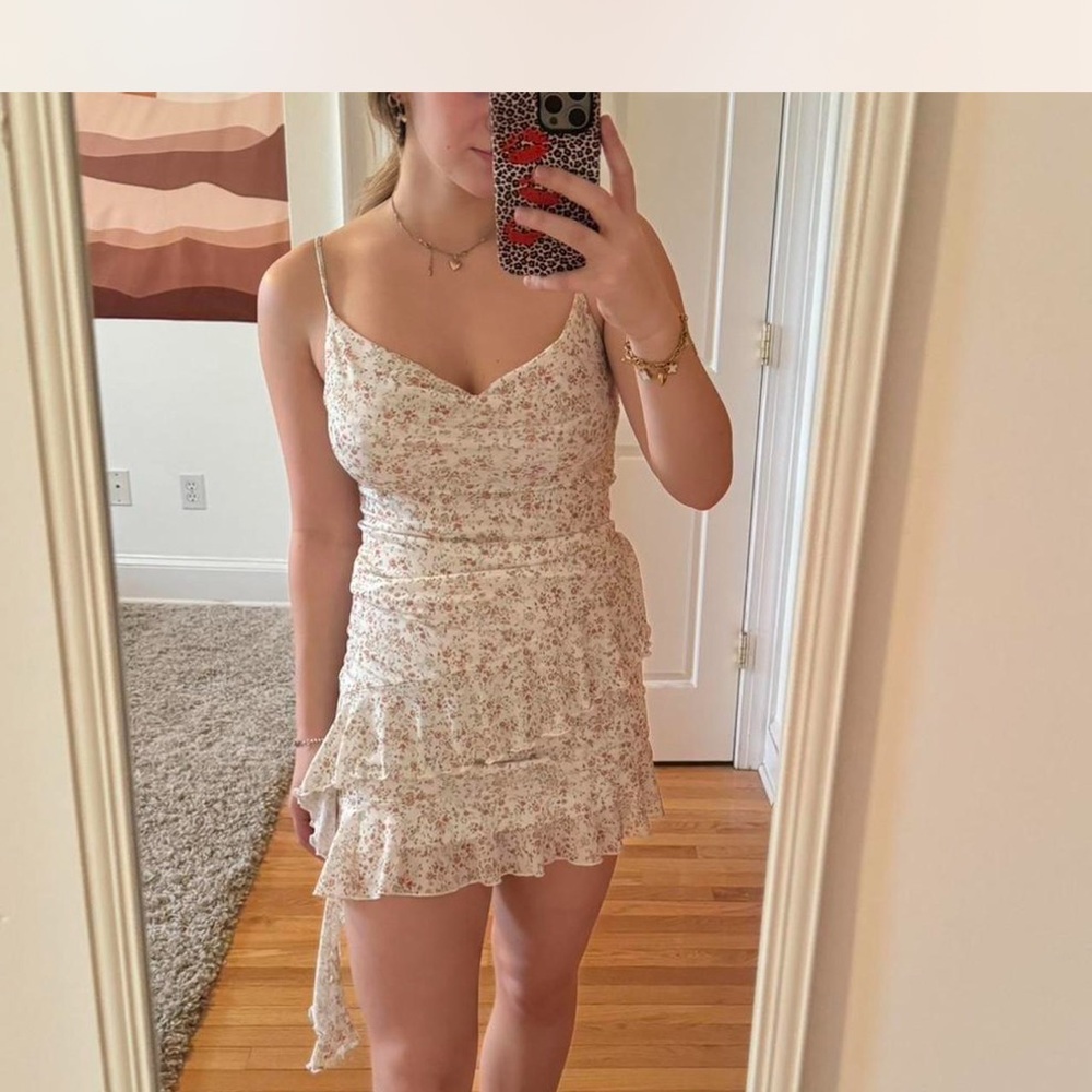 Floral Ruffle Mini Dress